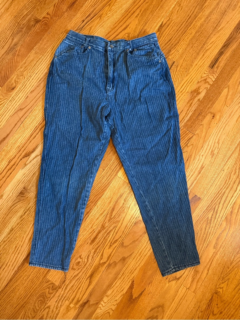 Women's 100% cotton Blue Pinstripe Gitano 80s Jeans